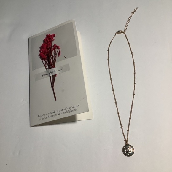 Concise Royal Disc Initial B Necklace‎ Gold Tone - Picture 1 of 6
